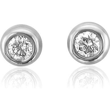 Bezel Set Studs - Earrings - 1