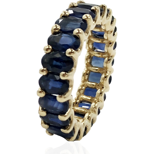 Blue Sapphires Eternity Ring 18kt Solid Gold