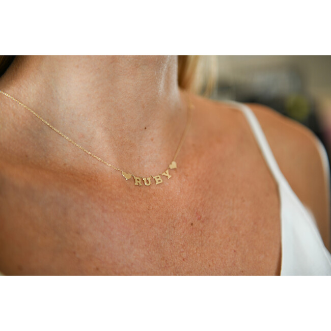Name Necklace with Hearts - Necklaces - 4