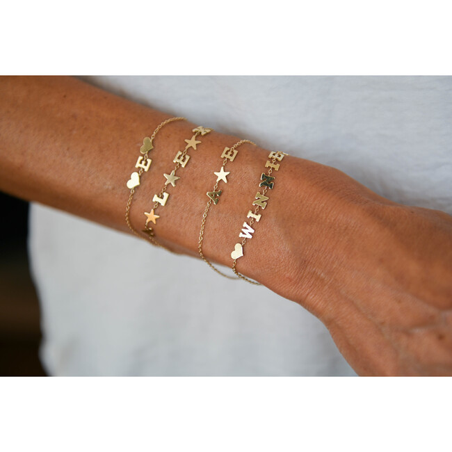 Initial Bracelet with Stars - Bracelets - 3