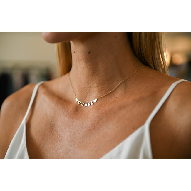 Name Necklace with Hearts - Necklaces - 5