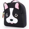 French Bulldog Toddler Harness Backpack, Black and Pink - Backpacks - 1 - thumbnail