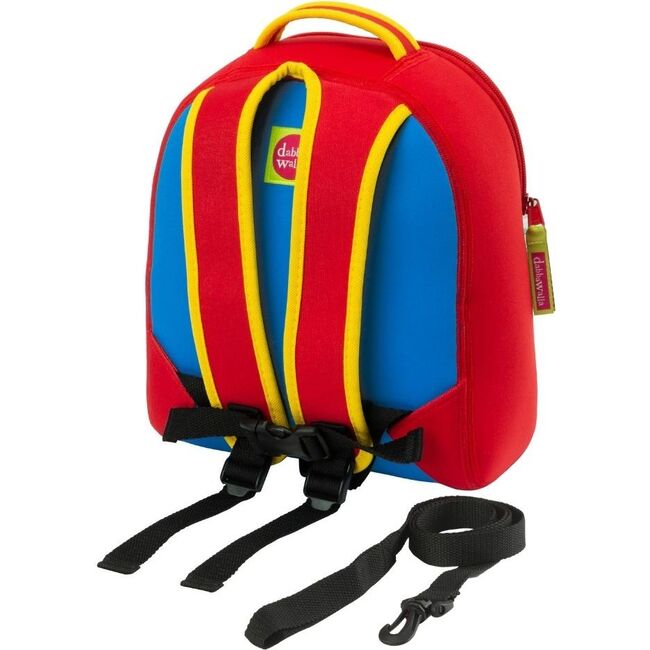 Truck Toddler Harness Backpack, Red and Blue - Backpacks - 3