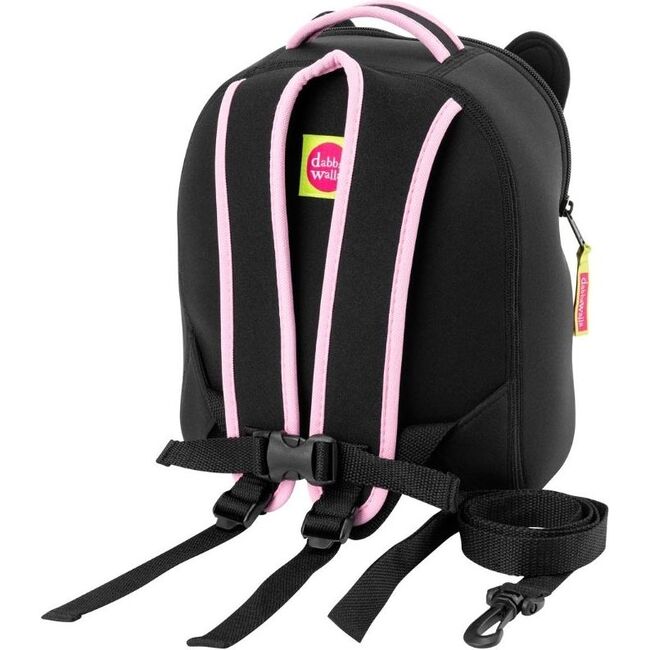 French Bulldog Toddler Harness Backpack, Black and Pink - Backpacks - 3