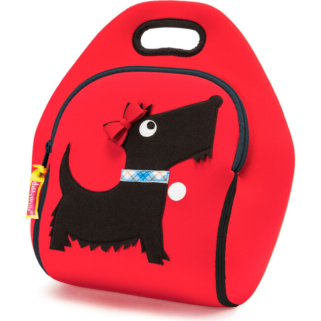 Scottie Lunch Bag, Red and Black