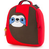 Sloth Backpack, Red - Backpacks - 1 - thumbnail