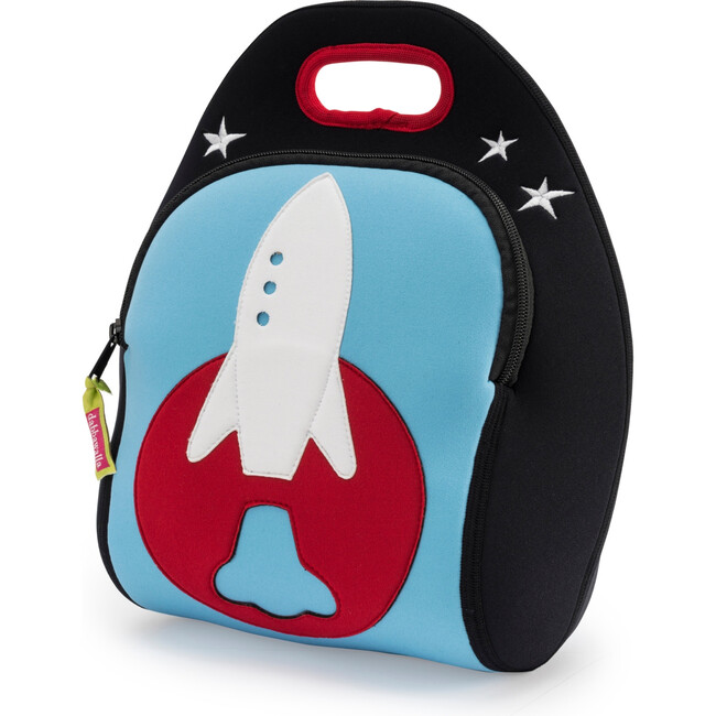 Rocket Lunch Bag, Blue and Red