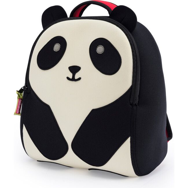 Panda Backpack, Black and Cream - Backpacks - 1