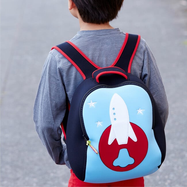 Rocket Backpack, Blue and Red - Backpacks - 3