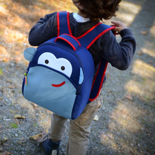 Blue Monkey Backpack, Blue - Backpacks - 3