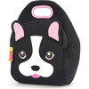 French Bulldog Lunch Bag, Black and Pink - Lunchbags - 1 - thumbnail