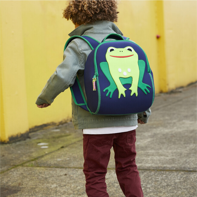 Frog Backpack, Navy and Green - Backpacks - 3