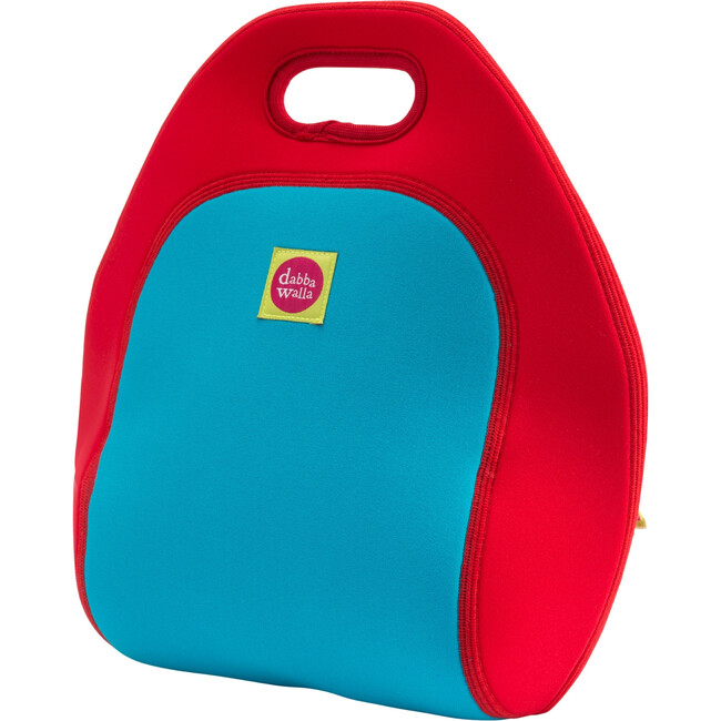 Apple Lunch Bag, Red and Blue