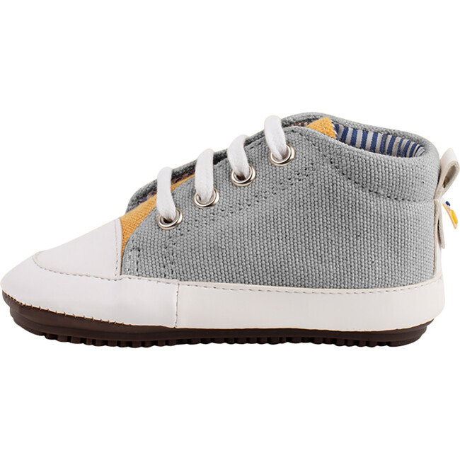 Grey & Yellow Lace-up Bootie