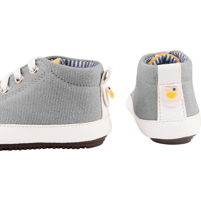 Grey & Yellow Lace-up Bootie