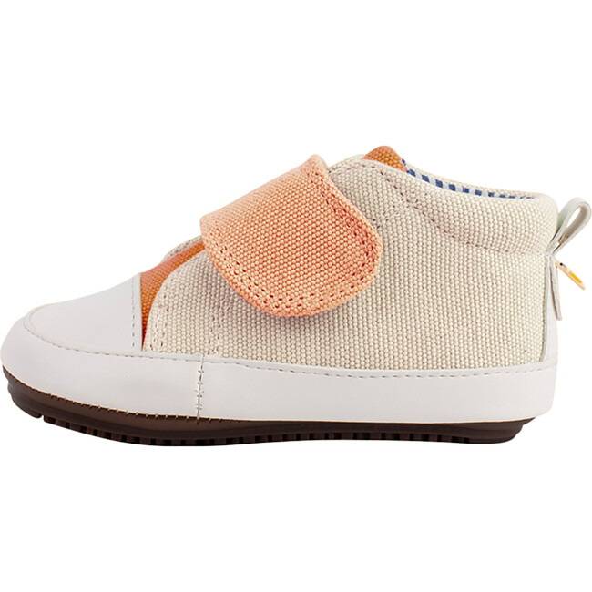 Cream & Salmon Strap-up Bootie