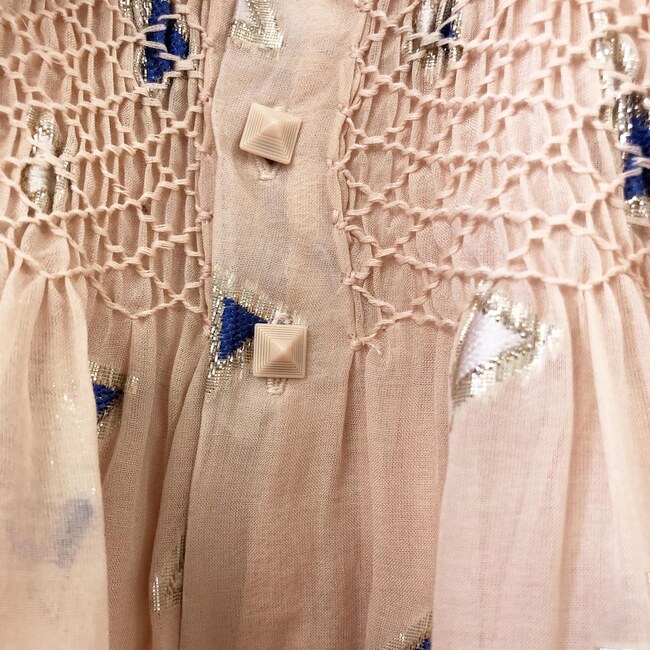 Jamaila Long Dress, Pale Blush - Dresses - 3