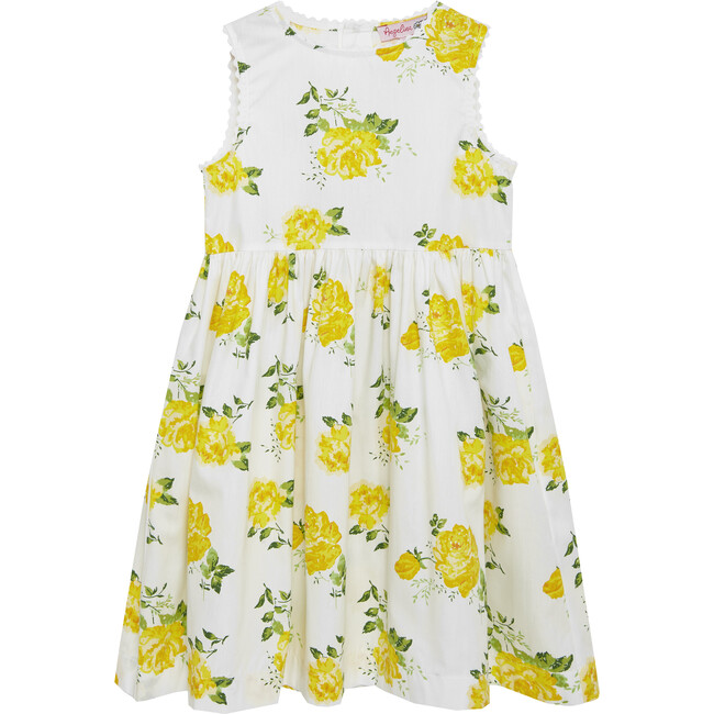 Vintage Rose Angelina Ric Rac Dress, Yellow - Dresses - 1