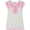 Embroidered Beach Dress, Pink - Cover-Ups - 1 - thumbnail