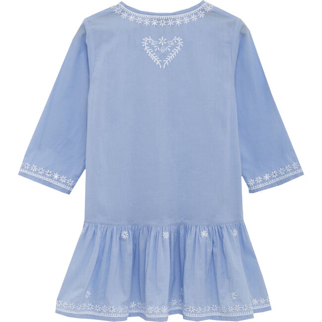 Embroidered Kaftan, Pale Blue - Cover-Ups - 4