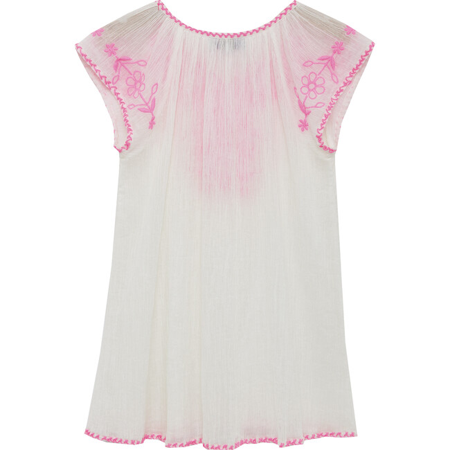 Embroidered Beach Dress, Pink - Cover-Ups - 3