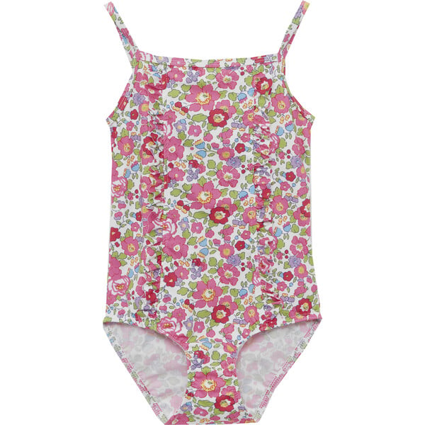 Betsy Frill Swimsuit, Pink - Trotters London Exclusives | Maisonette