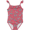 Zebra Frill Swimsuit, Pink - One Pieces - 1 - thumbnail