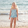 Turtle Peplum Swimsuit, Blue - One Pieces - 2