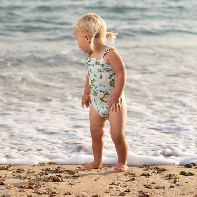 Carline Rose Frill Swimsuit, Pale Blue - One Pieces - 2
