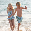 Turtle Peplum Swimsuit, Blue - One Pieces - 3