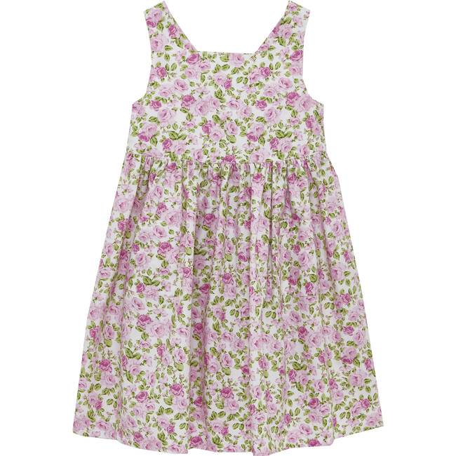 Petite Rose Angelina Cross Back Dress, Pink - Dresses - 1