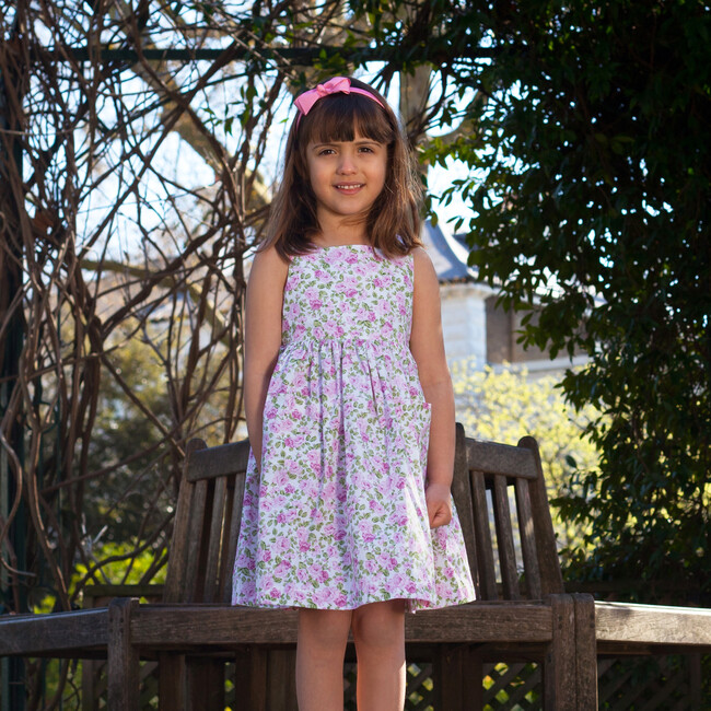 Petite Rose Angelina Cross Back Dress, Pink - Dresses - 2