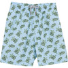 Mens Turtle Swimshorts, Blue - Swim Trunks - 1 - thumbnail