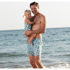 Mens Turtle Swimshorts, Blue - Swim Trunks - 2