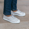 Hampton Canvas Plum Sneaker, Silver - Sneakers - 3 - thumbnail