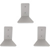 Set of 3 Conceal Floating Shelves, Silver - Wall Décor - 1 - thumbnail