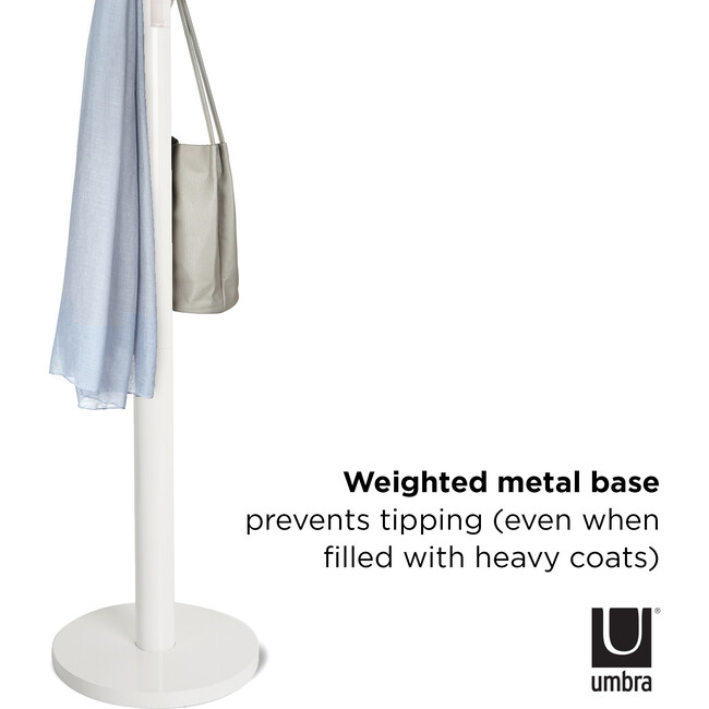 Flapper Coat Rack, White - Coat Racks - 3