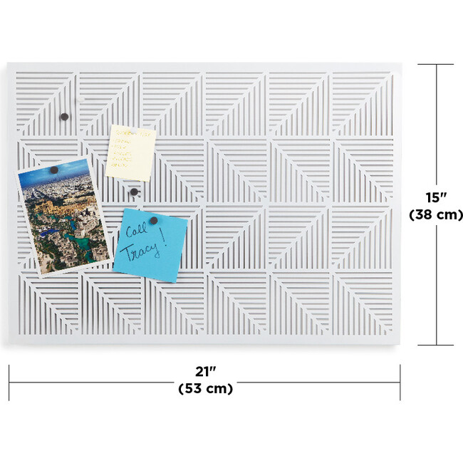 Trigon Perforated Bulletin Board, White - Wall Décor - 5