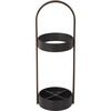Hub Umbrella Stand, Black/Walnut - Coat Racks - 1 - thumbnail