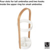 Hub Umbrella Stand, White/Natural - Coat Racks - 3