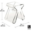 Magino Acrylic Stool/Magazine Rack, Clear - Accent Seating - 6 - thumbnail