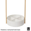 Hub Umbrella Stand, White/Natural - Coat Racks - 4