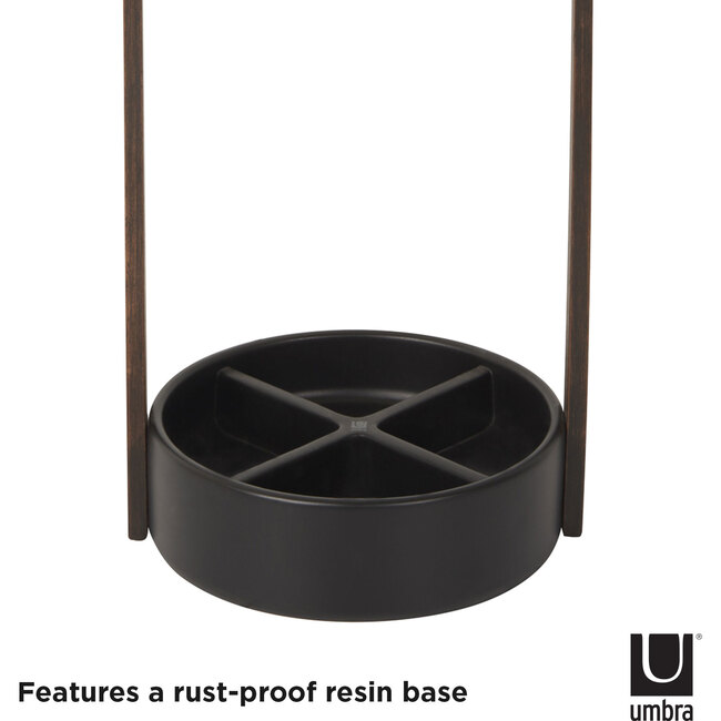 Hub Umbrella Stand, Black/Walnut - Coat Racks - 4