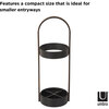 Hub Umbrella Stand, Black/Walnut - Coat Racks - 5