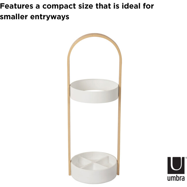 Hub Umbrella Stand, White/Natural - Coat Racks - 5