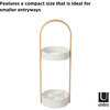 Hub Umbrella Stand, White/Natural - Coat Racks - 5