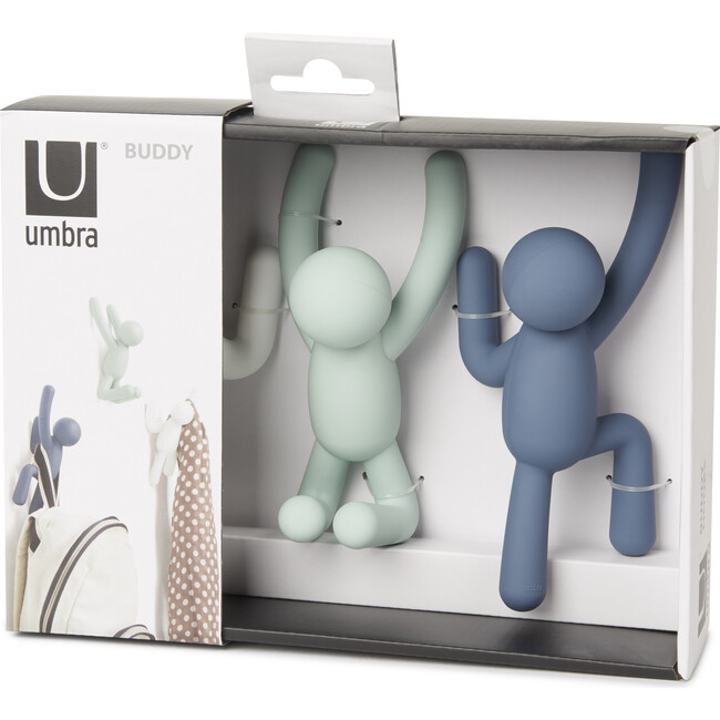 Set of 3 Buddy Wall Hooks, Light Multi - Wall Hooks - 7