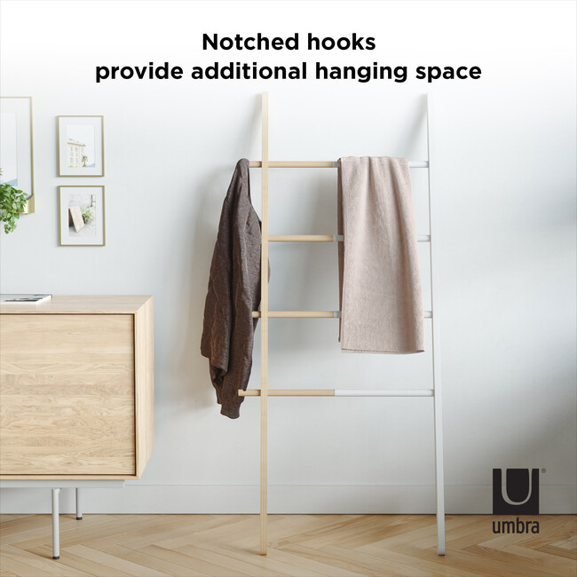 Hub Expandable Ladder, White/Natural - Hangers - 5