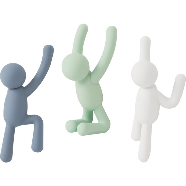 Set of 3 Buddy Wall Hooks, Light Multi - Wall Hooks - 9