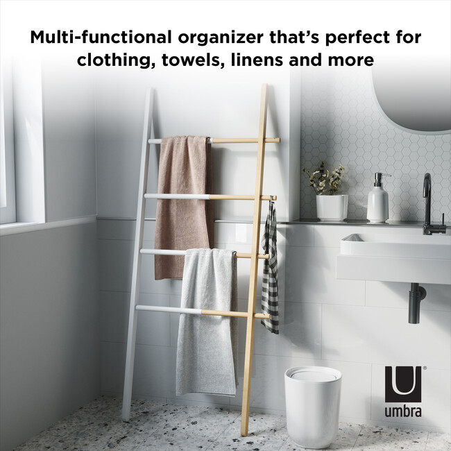 Hub Expandable Ladder, White/Natural - Hangers - 6